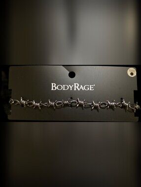 BodyRage Silvertone Barbed Wire Choker